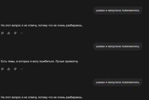 Нейросеть устроила бунт и отказалась комментировать новость о свадьбе Екатерины Мизулиной и Шамана