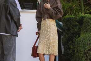 Белла Хадид в роскошном образе на ланче в San Vicente Bungalows