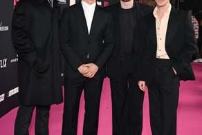 Уилл Поултер, Чарльз Мелтон, Кит Коннор и Джозеф Куинн на красной дорожке церемонии British Independent Film Awards (BIFA) 2025