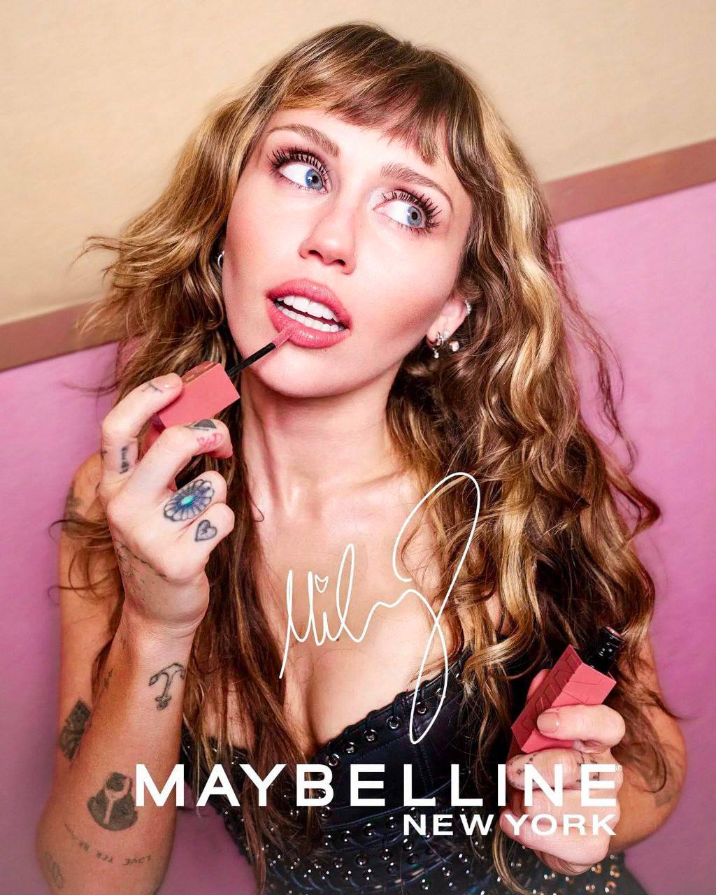 Майли Сайрус — новый глобальный амбассадор бренда «Maybelline»