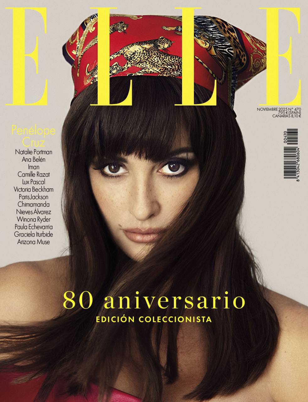 Пенелопа Крус для журнала Elle Испания, ноябрь 2025