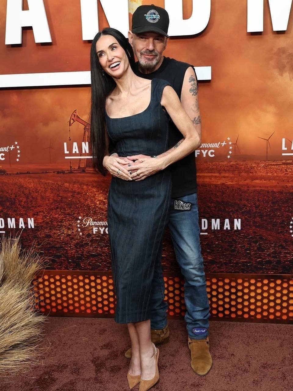 Деми Мур и Билли Боб Торнтон на премьере второго сезона сериала «Лэндмен»