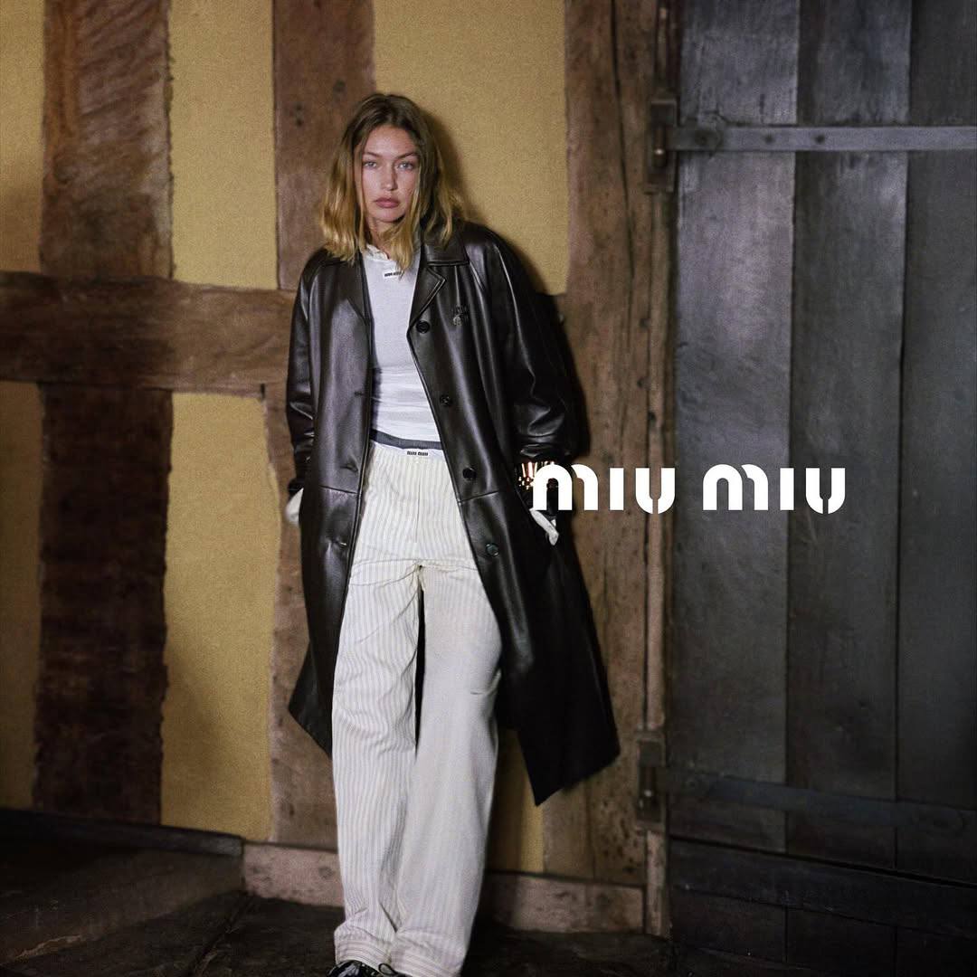 Джиджи Хадид в фотосессии для Miu Miu