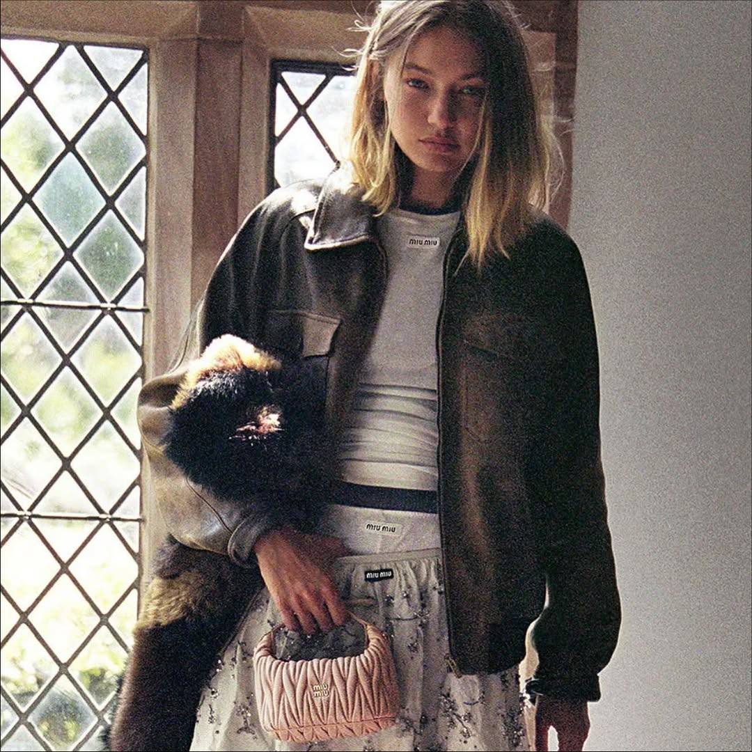 Джиджи Хадид в фотосессии для Miu Miu