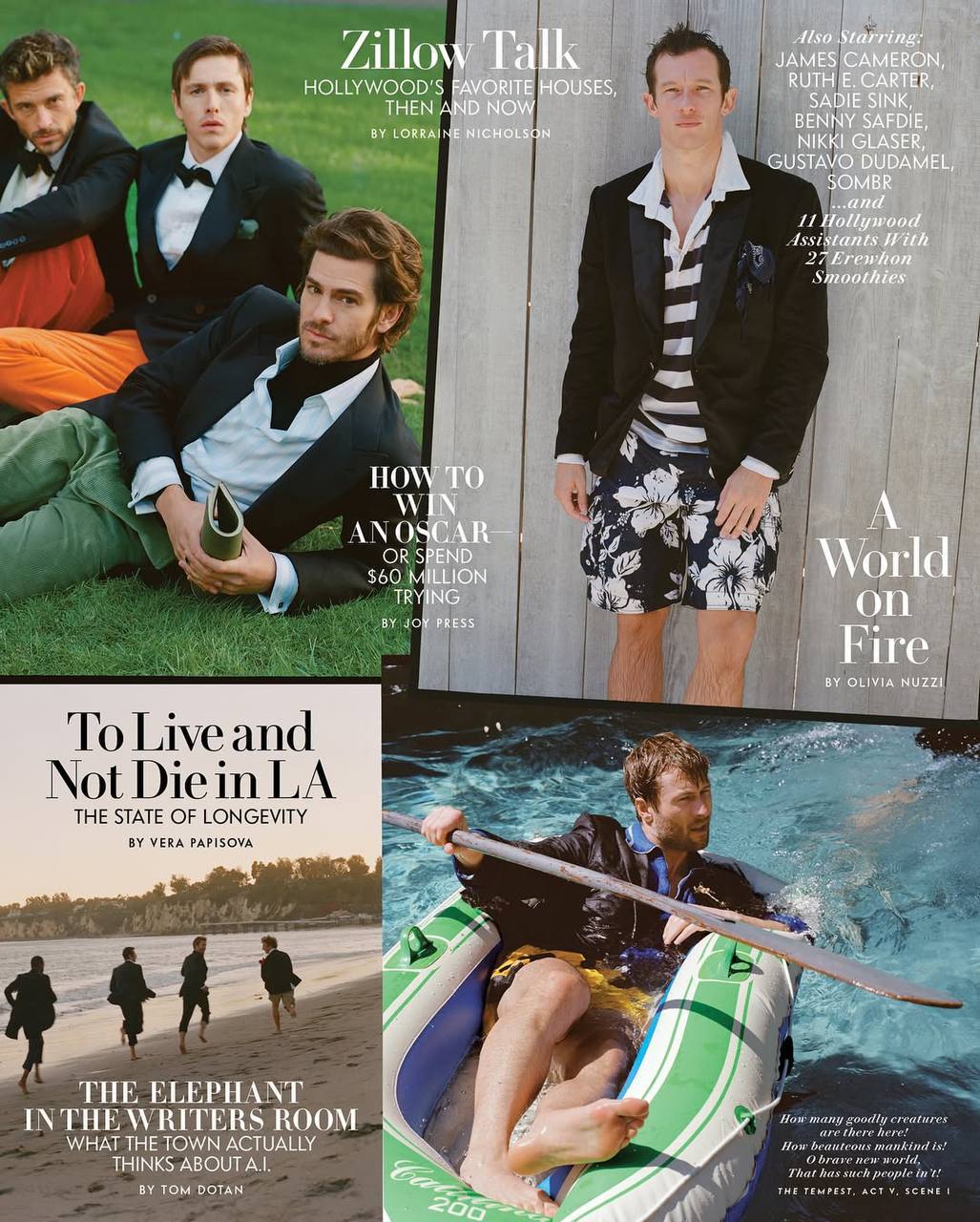 Журнал Vanity Fair выпустил специальный номер, посвященный самым хайповым  актёрам в уходящем году