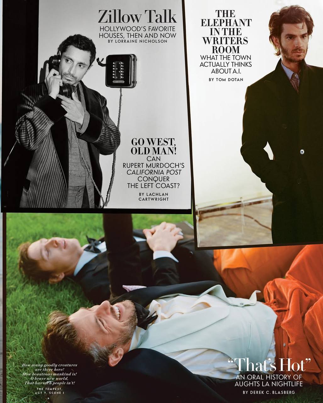 Журнал Vanity Fair выпустил специальный номер, посвященный самым хайповым  актёрам в уходящем году