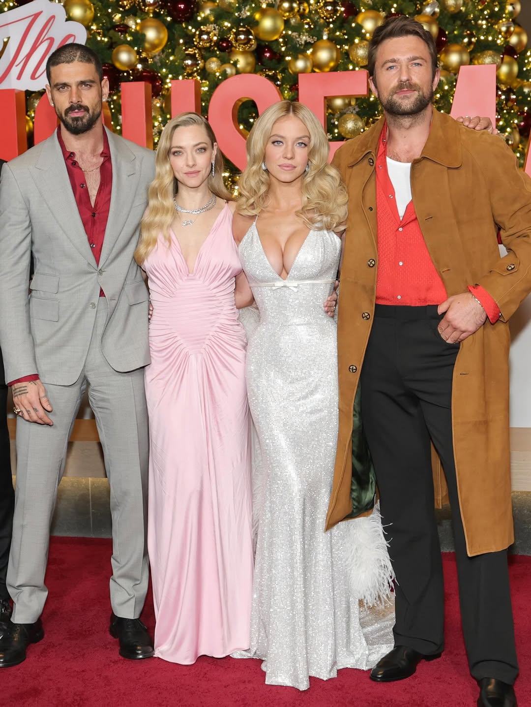 Аманда Сейфрид и Сидни Суини на красной дорожке премьеры их фильма «The Housemaid»