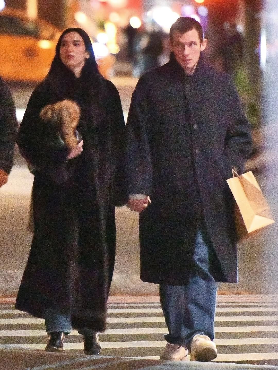 Папарацци запечатлели Дуа Липу с женихом Каллумом Тернером